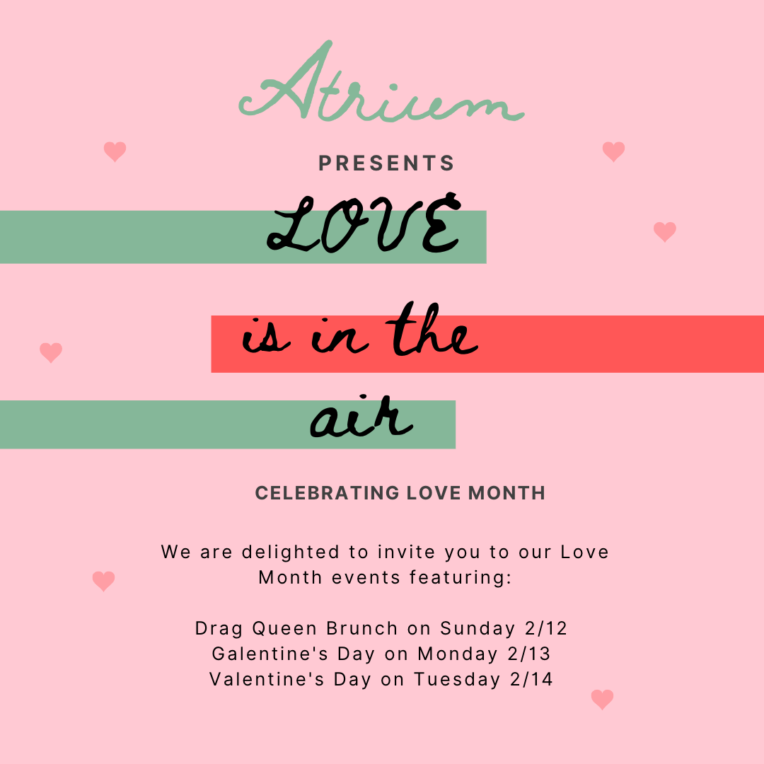 Atrium – Love Is In The Air Valentine's Day Flyer (Instagram Post (Square) - page 1